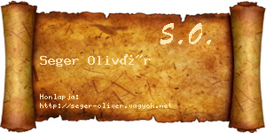 Seger Olivér névjegykártya